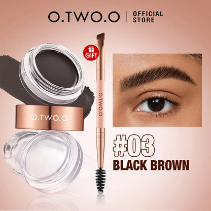Waterproof Eyebrow Pomade Brow Gel 2-in-1 Long-Lasting Tint
