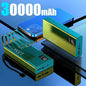120W 50,000mAh Power Bank with Built-In 4-in-1 Cables — Fast Portable Charger with LED Display
