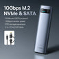 M.2 NVMe SSD Enclosure USB-C 3.2 Gen2 10Gbps – Up to 8TB Aluminum External Case (2280/2260/2242/2230) with ON/OFF Button & Cooling