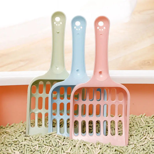 Cat Litter Scoop - Hollow Tofu Mesh Sifter, Lightweight Plastic, Multiple Colors