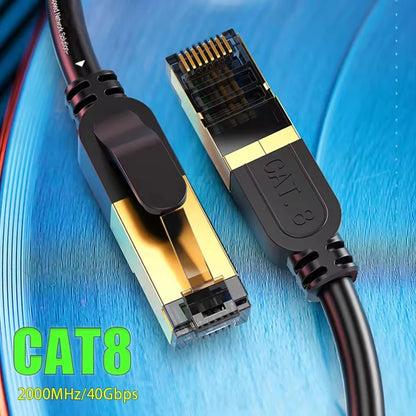 DIXSG CAT 6A Shielded Ethernet Patch Cable - RJ-45, 10 Gbps, 500MHz, CE Certified - 6m or 12m