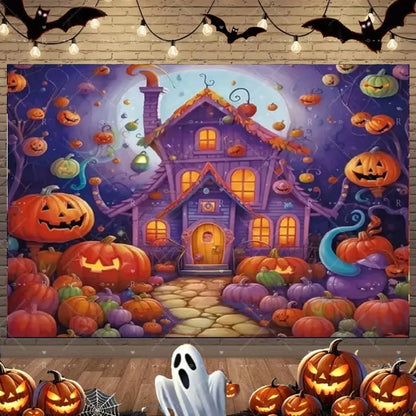 Halloween Photography Backdrop, Printed Vinyl