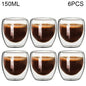 Double Wall Borosilicate Glass Tea Cups 80ml & 150ml, 2–18 Pc Clear Kung Fu Coffee & Milk Mugs