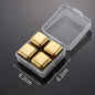 Stainless Steel Reusable Whiskey Stones - Quick-Freeze Ice Cubes with Storage Tray for Whiskey Wine Beer