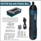 3.6V Mini Cordless Electric Screwdriver — Torque Adjustable Straight Handle, 6.35mm (1/4") Hex Chuck, 1300mAh Lithium Battery