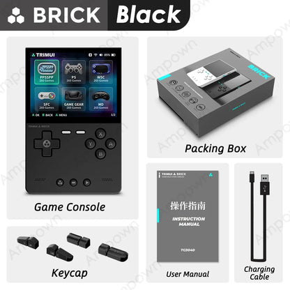 TRIMUI BRICK Handheld Game Console - 3.2" IPS, Allwinner A133P, Linux, RGB LED, Metal Back, 12,000+ Games, 4 Colors