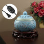 Electronic Incense Burner Ceramic Essential Oil Burner Timing Adjustable Temperature Wax Melter Warmer with USB Plug
