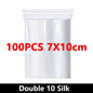 100-Pack Heavy-Duty Clear Resealable Ziplock Bags – Small Plastic Storage Bags for Jewelry, Food & Crafts