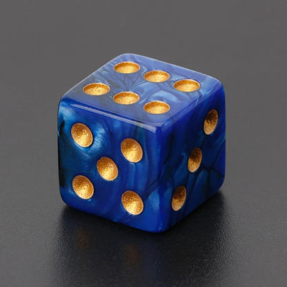 10-Pack 15mm (0.59 in) Multicolor Acrylic 6-Sided Cube Dice Set for Tabletop Games & Parties