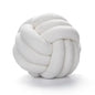 Aesthetic Knotted Ball Plush Cushion - Nordic Round Throw Pillow for Sofa & Bed, 22/28 cm (8.7/11 in)
