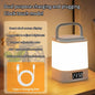 Rechargeable LED Night Light with Clock Display - USB Bedside Lamp, Touch & Remote, Adjustable Brightness & Color Temperature for Nursery & Reading