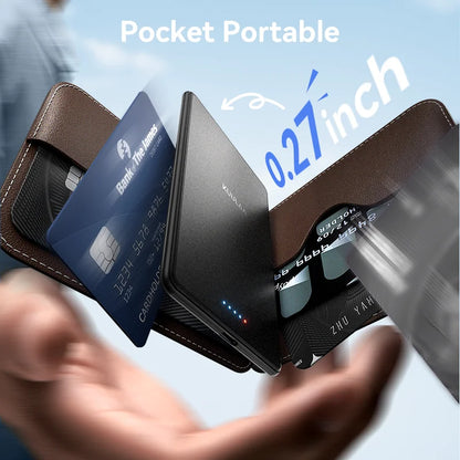Thin Magnetic 5000mAh Wireless Power Bank 20W Fast Charging MagSafe-Compatible Portable Battery