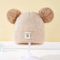 Autumn Winter Baby Warm Knitted Hats With Pom Kids Knit Beanie Hat Solid Color Children Hat For Boys Girls Accessories