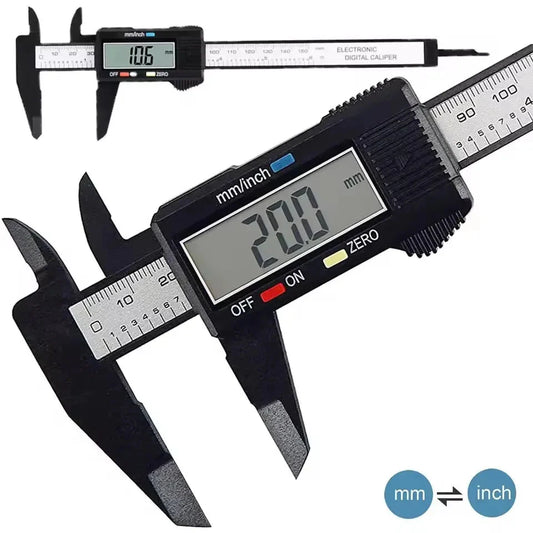 150mm Digital Caliper – Carbon Fiber Vernier Gauge with LCD Display