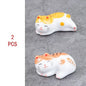 2pcs/Set Chopsticks Pillow Chopstick Rest Home Decoration New Korean Cat Chopsticks Forks Holder Chopsticks Holder Spoon Holder