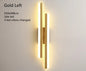 Modern Dimmable LED Wall Sconce 50 cm x 8 cm (19.7 in x 3.1 in) Acrylic Shade Bedside Wall Lamp – Gold / Black