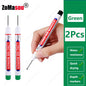 20mm Long-Head Deep Hole Marker Pens - Waterproof Fast-Dry Oil Markers for Wood, Metal & Glass (Red/Black/Blue/Green)