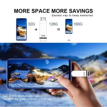 16TB USB 3.2 Metal Flash Drive – High-Speed Pendrive (1TB–16TB Options)