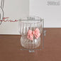 Wave Ripple Glass Tumbler - Transparent Iced Coffee & Milk Tea Cup, 280 ml (9.5 fl oz) & 530 ml (18 fl oz)
