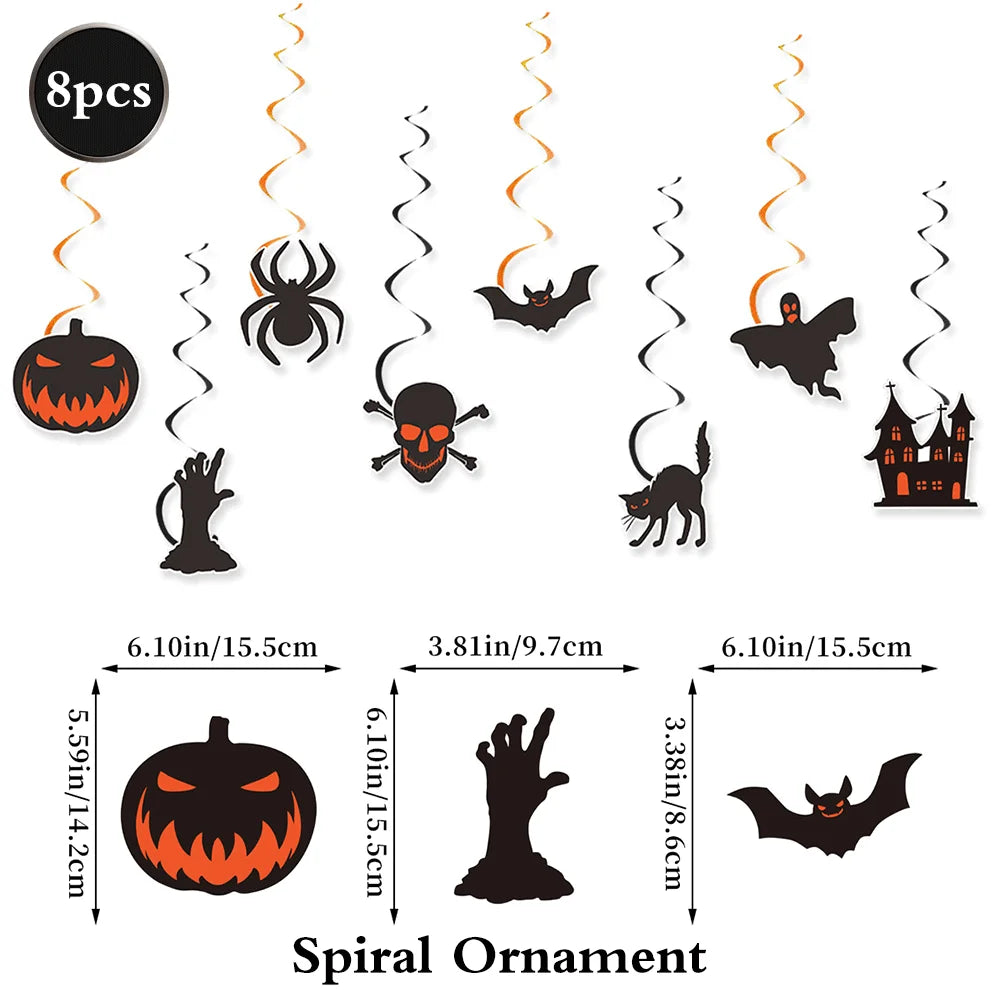 Halloween Party Decoration Set, Banner, Garland, Spider Web and More