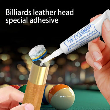 Pool Cue Tip Glue — Billiard Cue Repair Adhesive for Leather & Wood Tips, 10 g