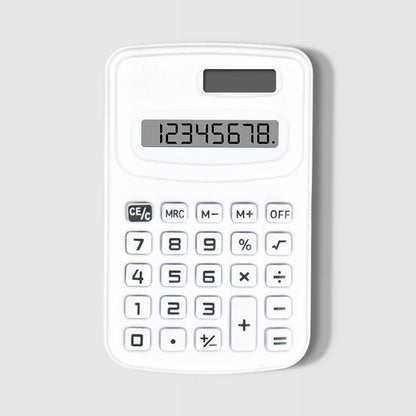 Mini Solid Color Pocket Calculator — Portable 4.0 x 2.5 in (100 x 63 mm) for Office, School & Teaching