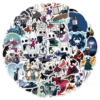 50/100PCS Hollow Knight Graffiti Stickers Cartoon Game DIY Creative Skateboard Luggage Stationery Stickers