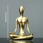 Home Decor Abstract Art Ceramic Yoga Poses Figurine Porcelain Lady Figure Statue Study Office Yoga Studio Ornaments Decorations