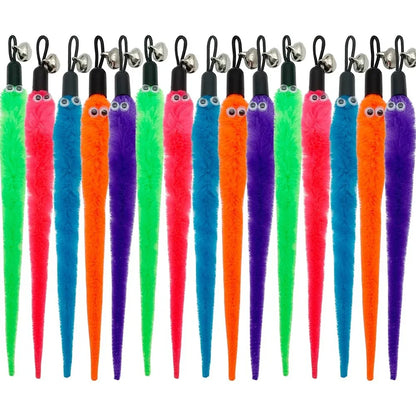 Interactive Cat Wand Worm Refills – Replacement Feather Worm Toy Attachments for Cat Wand