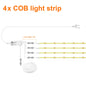 COB LED Strip Light with Penetrable Touch Dimmer – Waterproof 12V Cabinet & Closet Lighting, 1m/2m/3m/5m (39/79/118/197 in), 320 LEDs/m, Warm/Neutral/Cool