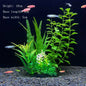 Artificial Aquarium Plants – Plastic Underwater Green Shrubs with Resin Base, Fish Tank Decoration