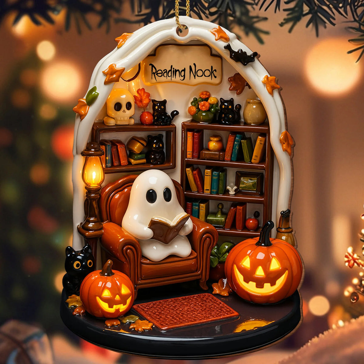 Halloween Acrylic Ghost Hanging Ornament, 6 Designs