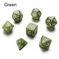 7-Piece Black Polyhedral Dice Set for D&D TRPG Tabletop RPG, Board & Card Games