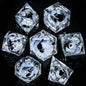 Liquid-Core Cat Resin 7-Piece RPG Dice Set — Sharp-Edge Polyhedral D20 D12 D10 D8 D6 D4 for Dungeons & Dragons & Tabletop