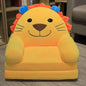 Foldable Kids Cartoon Sofa Bed — Plush Toddler & Baby Seat, Princess Nap Cushion