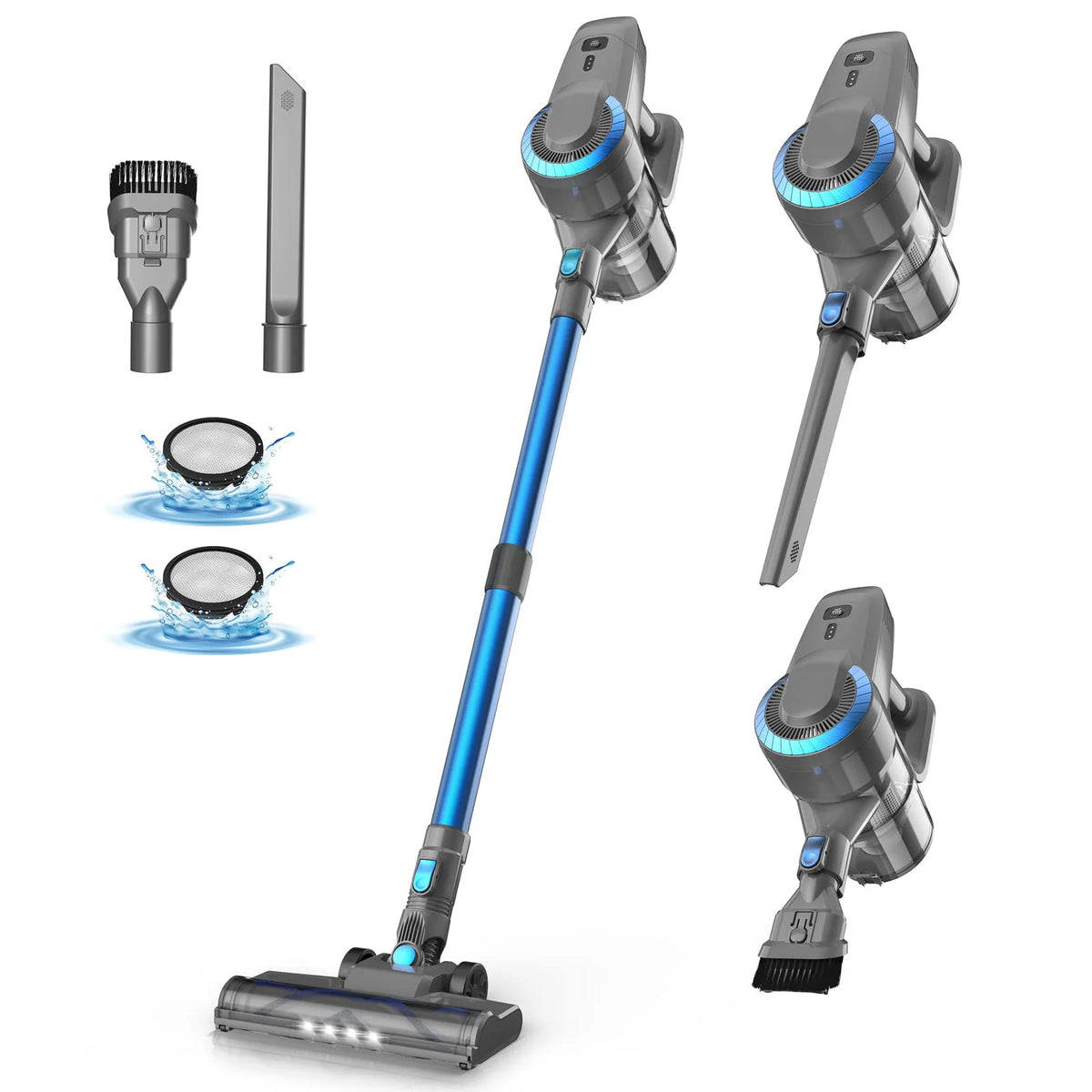 DEVOAC N300 Cordless Stick Vacuum, 6-in-1 Handheld Cleaner