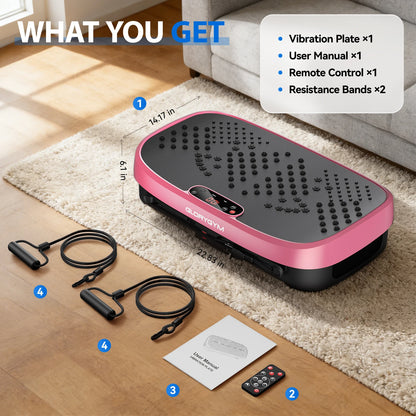 Vibration Plate Exercise Machine – 120 Speed Levels, 330lb Capacity, Whole Body Workout Platform for Home Gym, Fat Burning & Muscle Relaxation, 7 Colors