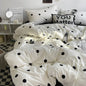 Striped Duvet Cover Bedding Set with Flat Sheet & Pillowcases — Multiple Sizes (Single/Twin/Full/Queen/King)