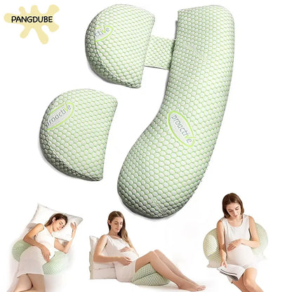 Multifunctional Pregnancy Pillow - Maternity Sleeping & Breastfeeding Support, Removable Washable Cover