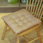Tie-On Rectangle Dining Chair Seat Cushion - Thick Polyester Cotton Pad for Dining, Floor & Meditation
