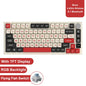 75% 82‑Key Hot‑Swappable Mechanical Gaming Keyboard — Tri‑Mode Wired/2.4GHz/Bluetooth, RGB, TFT Screen, Metal Volume Knob, USB Type‑C