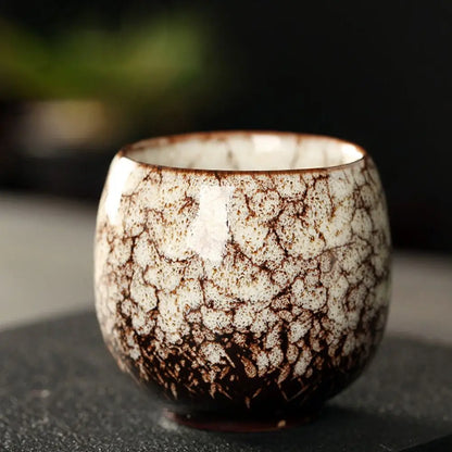 Japanese Style Ceramic Tea Cup Kiln Transformation Espresso Cup Porcelain Kung Fu Teacup Pottery Coffee Mug Wine Drinkware