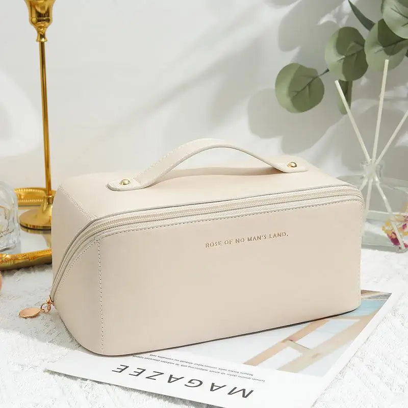 Women's Travel Makeup Bag Luxury Zip Toiletry & Cosmetic Organizer Pouch