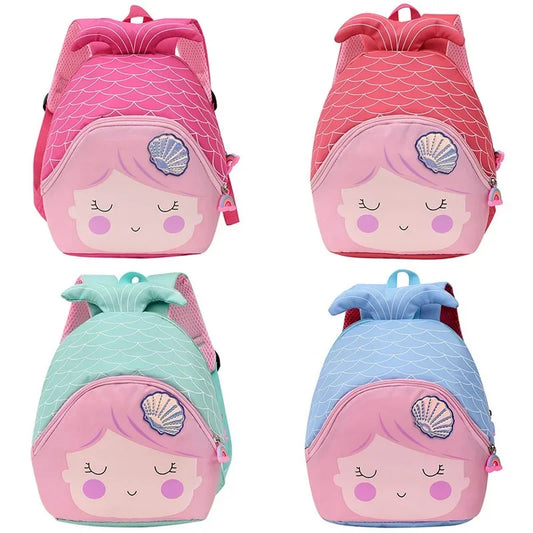 Sequin Mermaid Fishtail Toddler Backpack – Cartoon Princess School Bag for Kids