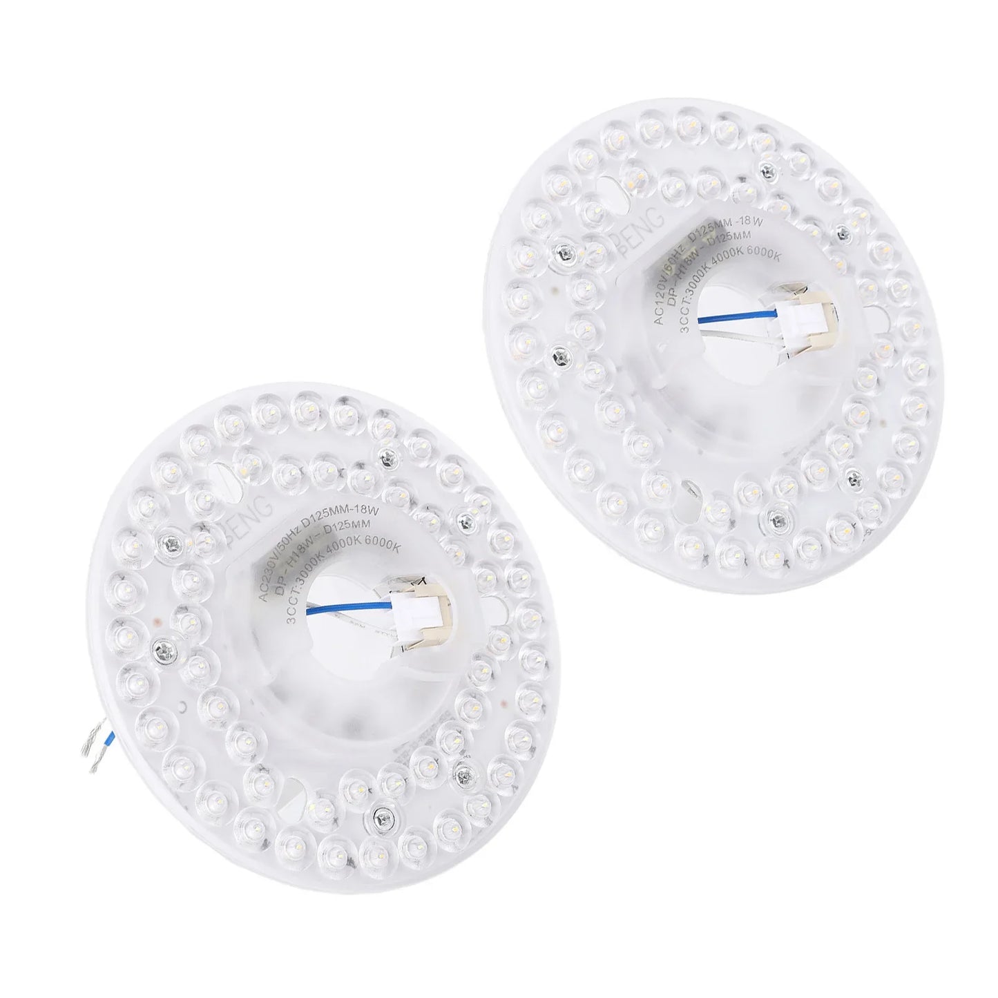 Ceiling Fan Light Replacement Panel Memory Function 3CCT 3000K 4000K 6000K Ceiling Fan LED Light 18W Energy Saving for Home