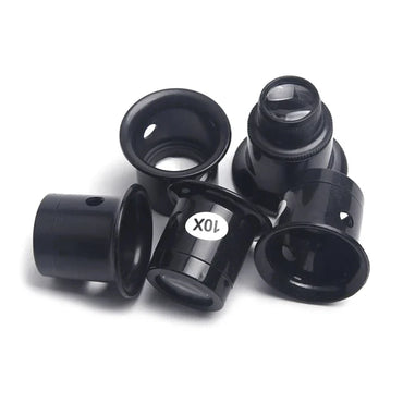 4-Pack Jeweler's Loupe Set 5X 10X 15X 20X Glass Monocular Magnifiers for Watch Repair Jewelry Crafting