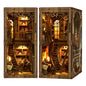 Vintage Book Collection Room Wooden Book Nook DIY Kit - 3D Puzzle House Model, Christmas & Black Friday Craft Gift