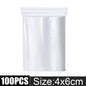 Clear Thick Resealable PE Bags – Reclosable Zip Storage Pouches for Jewelry, Food & Crafts (Sizes 4×6–12×18 cm / 1.6×2.4–4.7×7.1 in, 100–500 Pack)