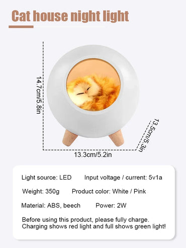 Bluetooth Speaker Night light Cute Cat Animal House Light Children Gift Creative Bedroom Desktop Decoration Bedside Night lamp