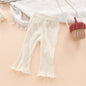 Baby Cotton Stretch Trousers – Slim Full-Length Elastic-Waist Pants, Solid Color Infant & Toddler 1-3 Years